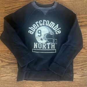 Abercrombie & Fitch Kids Black Graphic Sweatshirt (Size 7/8)